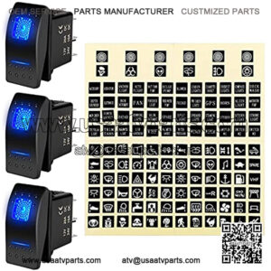 8 Gang Universal Switch Controller Panel, Dimmable Electronic Relay Automatic System LED Car Switch Button Touch Screen Circuit Control Box, for Car Truck SUV ATV UTV RV Boat(Blue)