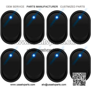 ATV Winch Solenoid & Switch Kit 12V 250A Winch Rocker Thumb Switch Combo, Solenoid Relay Contactor w/Protecting Caps for UTV Truck 4x4 Vehicles