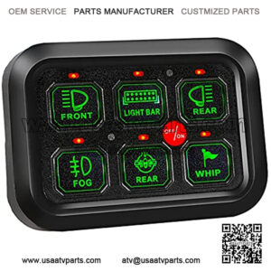 Universal 8 Gang Switch Panel, Automatic Dimmable Electronic Relay System On-Off LED Car Switch Panel Button Switch Circuit Control Box Touch Screen for Truck ATV UTV Boat Caravan