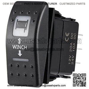 12V 24V 2 Gang Aluminum Rocker Switch Panel - 5 Pin On Off Toggle Switch with Red Backlit LED for Car Truck ATV UTV Polaris Ranger RZR