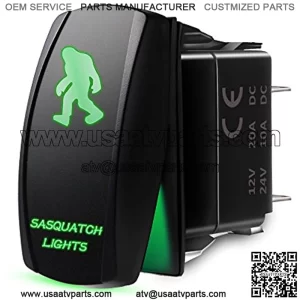 Dome Light Rocker Switch, Laser Light Switch On-Off Button 5 Pin LED Light Compatible with Polaris RZR Recreation Utility Sportsman 20Amp/12V Blue