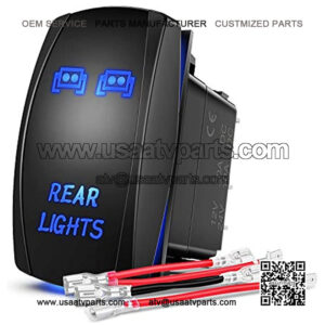 2 Gang Rocker Switch Panel 12V 24V DC Red Switches Aluminum Panel 5Pin ON Off PreWired Toggle Switch Panel Waterproof for Cars Boats ATVs UTVs