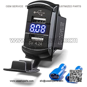 Aluminum Rocker Switch Panel Circuit Breaker ON Off Toggle Switch with Blue LED Backlit, Pre-Wired 12v 24v for Car Marine Boat ATV UTV 3 Gang 5 Pin