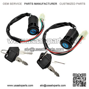 2pcs 4 Wire Universal Ignition Key Switch for Quad ATV 50cc 70cc 90cc 110cc 125cc Dirt Bike Scooter Pocket Bikes