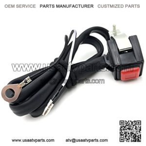 HTT Universal Red 7/8" Handlebar Starter/Kill Cut Off Stop Switch Push Button For Motorcycles ATVs Scooters Snowmobiles