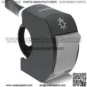 Motorcycle Headlight Switch Handlebar Toggle Switch with On Off Push Button for U5 U7 U2 Motorcycles Scooter Electrombile Motorbike-7/8inch 22mm(Grey)