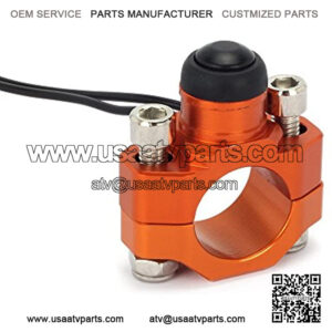 Motorcycle Ignition Kill Start Switch Engine Push Button Universal For 7/8" Handlebar EXC EXCF XC XCF XCW XCFW SX SXF ATV Dirt Pit Bike Go Kart Snowmobile - Orange