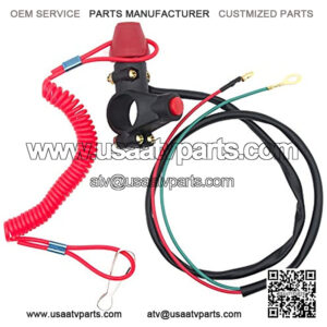 Royitay Kill Switch for 50cc 70cc 90cc 110cc 125cc 150cc 200cc 250cc ATV Dirt Bike Go Kart Pit Bike 4 Wheeler Quad Trail Bike Handlebar Mount Tether Engine