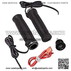 Heat Demon 215049 High/Low ATV Clamp-On Heated Grip Kit with Round Rocker Switch, Black