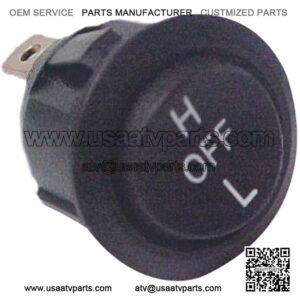 300005 Replacement Hi-Low Flush Mount Rocker Switch for ATV Snowmobile Hand Warmer