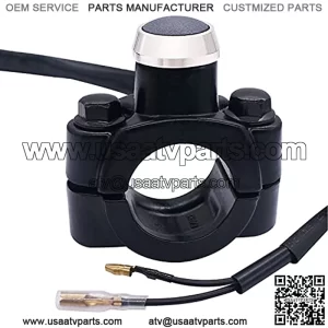 12V Motorcycle Handlebar Switch 7/8inch 22mm Momentary Action Engine Stop Start Kill Control Horn Light Switch with Mounting Backplate K-F002NEW