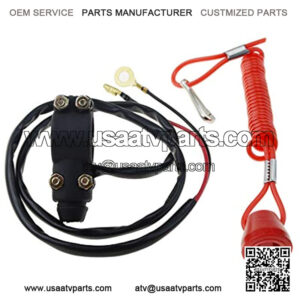 7/8" 22mm Handlebar 2 Wire Tether Kill Switch Replacement for 110cc 125cc Taotao Dirt Pit Bike ATV 4 Wheeler Quad Trail Bike