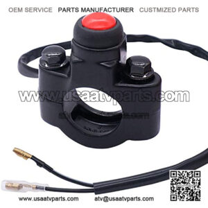 22mm 7/8" Motorcycle ATV Engine Stop Start/Kill Momentary Button Switch for Electric Motorcycle Scooter Dirt Pit Bike Modification Parts with Mounting Backplate F007