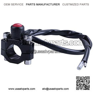 Motorcycle Engine Stop Start Kill Switch Button with Mounting Backplate for ATV,Dirt Pit Bike,Scooter,Quad - Black