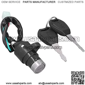 Ignition Switch Key Set, 26mm 4Pin Ignition Key Switch Set Replacement for 50cc 70cc 90cc 110cc 125cc ATV Dirt Pocket Bike
