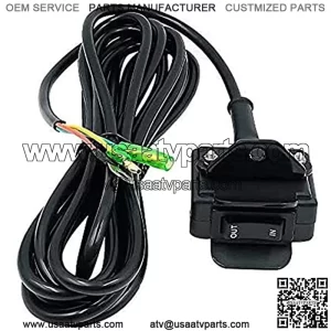 12V Winch Rocker Thumb Switch with Mounting Bracket Handlebar and Control Line Kit for ATV UTV 4x4 Universal Vehicles Polaris KFI Ramsey