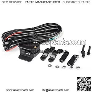 12V Winch Rocker Thumb Switch with Mounting Bracket for ATV UTV Handlebar Control Line Kit