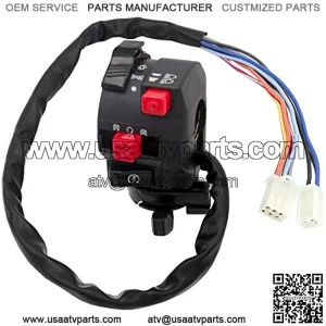 5-Function 9 Wire Chinese ATV Mini Quad Left Side Control Switch Assembly Kill Start Light Choke Switch for 150cc 200cc 250cc 300cc ATVs