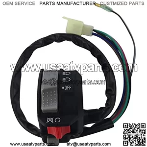 Left Handlebar Control Engine Start Run Off Headlight Switch for Yamaha Wolverine 350 YFM350F Big Bear 350 YFM350F/U Kodiak 400 4WD YFM400F Warrior 350 YFM350X Grizzly 600 YFM600F Moto-4 YFM350E