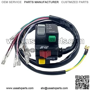 Left Handlebar Start Stop Override Headlight Switch for Polaris ATV 400L 6X6 Magnum 425 Scrambler 400 500 Sportsman 335 400 500 Trail Boss 250 Worker 335 Xplorer 300 400 500 Xpress 300 400 4110193