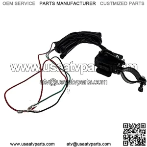 Universal 12V Winch Rocker Thumb Switch with Mounting Handlebar Control Line Compatible with ATV UTV 4x4 Vehicles Polaris KFI Ramsey Replace 63070 62135 74900 2875714 70715