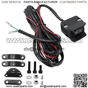 Heavy Duty Handlebar Control Line Winch Rocker Switch Handlebar Control Accessories for ATV/UTV 3 Meter