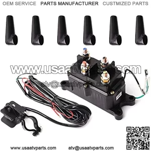 12V Solenoid Relay Contactor & Winch Rocker Thumb Switch Combo for ATV UTV