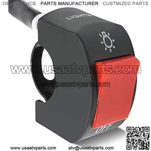 Motorcycle Headlight Switch Handlebar Toggle Switch with On Off Push Button for U5 U7 U2 Motorcycles Scooter Electrombile Motorbike-7/8inch 22mm