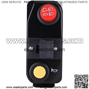 Motorcycle Handlebar Control Switch, 7/8" Waterproof Handlebar Mount Switches with Horn Turn Signal High Low Beam Control(black)