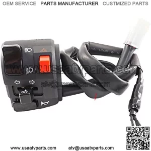7/8" 22mm Motorcycle Switches Motorbike Horn Button Turn Signal Electric Fog Lamp Light Start Handlebar Controller Switch (Left)