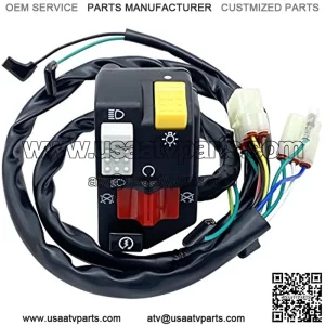 Left Handlebar Start Stop Headlight Switch for Honda ATV TRX400EX 2008 TRX400X 2009 2012-2014 35130-HN1-A72