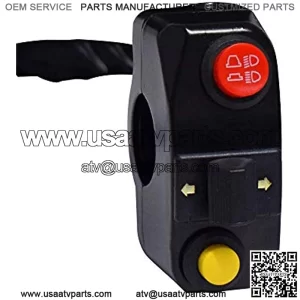 Universal 7/8" Aluminum Motorcycle Handlebar Mount Switches Horn Button Turn Signal Light Switch Electrical System DC 12V