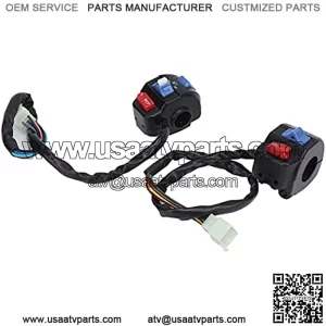 ATV Motorcycle Handlebar Switch, 7/8 inch Handlebar Control Switch ON Off Button for High/Low Beam Turn Signal Horn Fog Lamp