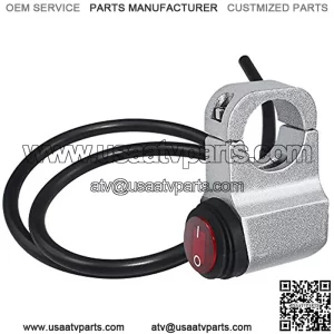 7/8" Motorcycle ATV Handlebar Switch, 12V Waterproof IP68 Light Switch, Aluminium Alloy, Double Coating, On Off Switch LED