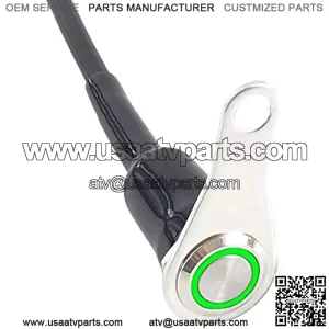 Universal Stainless Steel LED Motorcycle Switch Horn Handlebar Adjustable Mount Waterproof Switches Button DC12V momentary Actions (Color : A-Green-Monentary action)