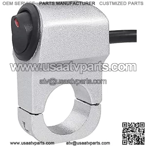 7/8" Motorcycle ATV Handlebar Light Switch, 12V On Off Handlebar Switch, Aluminium Alloy Fog Brake Light Switch, Double Coating