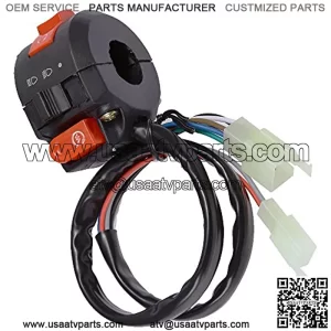 Kill Start Switch Left Handlebar Fits 2016 Taotao 125cc 110cc Chinese ATV 2 Plugs 8 Wires 6+2