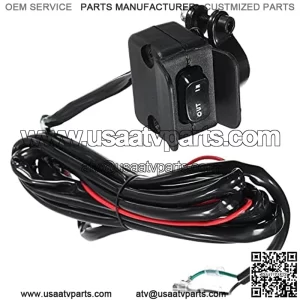 Winch Rocker Thumb Switch 12V 3 Meters with Mounting Bracket Handlebar Control Line kit for Motorcycle ATV UTV