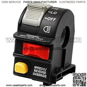 Handlebar Headlight Switch Hi/Lo/Off Beam Light/Kill/Stop | for 2001-2005 Polaris Sportsman 400 500 700 Magnum 325 330 Scrambler Xpedition Trail Boss ATP | Replaces# 4010591, 4010560, 4010422