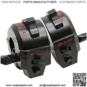 7/8" 22mm Motorcycle ATV Handlebar Left Right Side Control Switch Good/Low Beam Light Turn Signal Horn Switch Parts