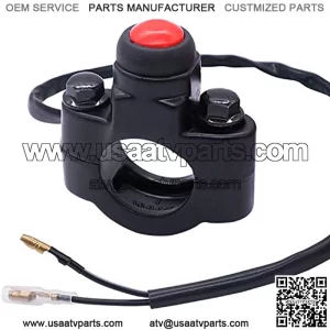7/8" Motorcycle ATV Engine Stop Start/Kill Momentary Button Switch 22mm for Electric Motorcycle Scooter Dirt Pit Bike Modification Universal Parts with Mounting Backplate F007