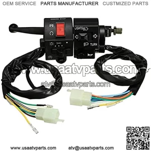 7/8" 22mm ATV Motorcycle Handlebar Control Switches with Brake Clutch Master Cylinder Left Right for Horn Button Turn Signal Electric Fog Lamp Light Start Kill Warning Light CG125