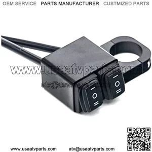 Waterproof Motorcycle ATV 22mm Handlebar Double Control Kill Button Switch Headlight Hazard Brake Fog Light Switches (Color : TPLLDMTP-B)