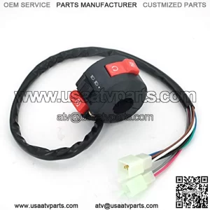 3 Function 8 pin ATV Kill Headlight Start Left Handlebar Switch Assembly Fits for 50cc 70cc 90cc 110cc 125cc 2016 and 2017 Coolster Peace Eagle ATVs Quad 4 Wheeler