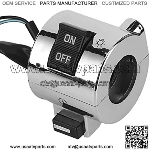 Motorcycle Handlebar Switch,1 Pair Motorcycle Handlebar Control Button for Turn Signal Headlight Horn 25mm Universal