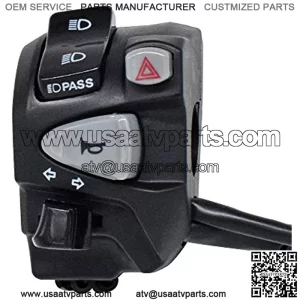 7/8" 22mm Motorcycle Handlebar Control Switches Headlight Turn Signal Switch Button with Wiring Harness for Honda MSX SF 125