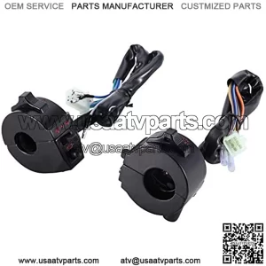 Motorcycle Handlebar Switch Pair of Universal 22mm Motorcycle Handlebar Switch Control Left & Right Side Horn ATV handlebar switch waterproof 22mm Handlebar Switch Control