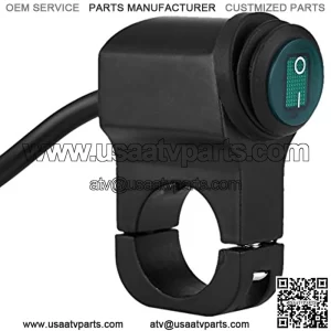 7/8" 22mm Handlebar Light Switch, Motorcycle Headlight Switch, Motorcycle Handlebar Toggle Switch On-Off, Waterproof 12V Headlight Spotlight Switch