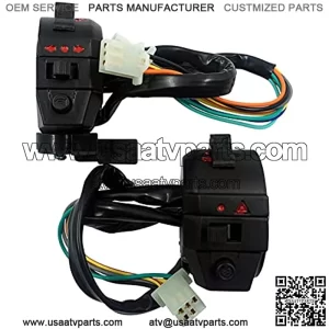 2PCS 7/8Inch 22mm Motorcycle Motorbike ATV Handlebar Left Right Side Control Switch High/Low Beam Light Turn Signal Horn Switch Motorcycle Parts (Color : 2Pcs)