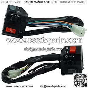 Universal Motorcycle Handlebar Control Switches Motocross ATV Off-Road Motorbike Switch Motorcycle Accessories (Color : Left and Right)